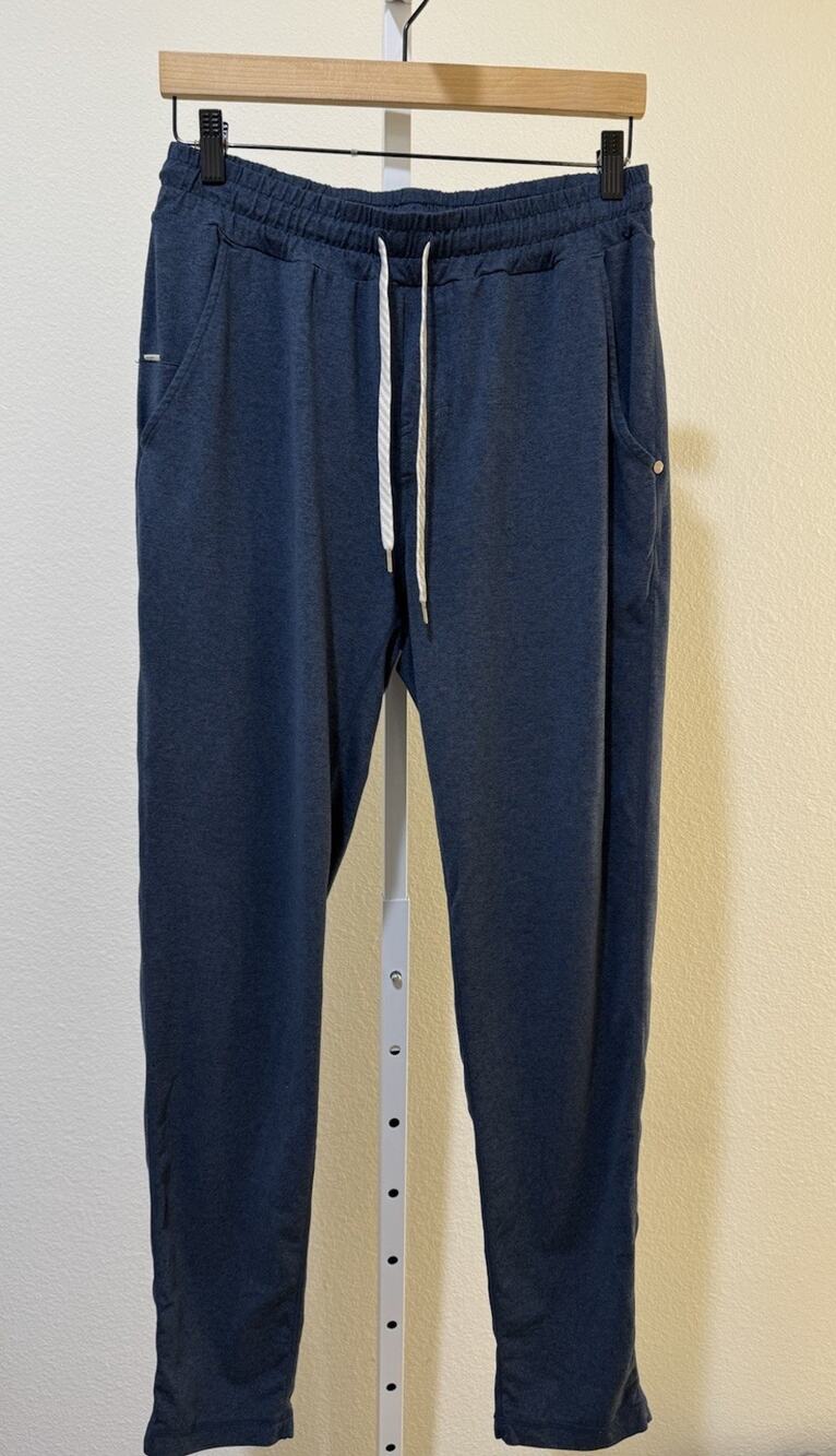 Vuori Ponto Performance Jogger Pants Navy Blue Size Large Casual Walks EUC